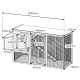 Kurnik z certyfikowanego drewna FSC 200x75.5x103 cm przeznaczony dla 4- 5 kur - pokrycie bitumiczne - Shelty Pet