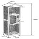 Woliera z obrabianego termicznie drewna FSC 89x65x176 cm - Shelty Pet