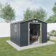Metalowy domek narzędziowy PLUS 2,7x2,5m szary antracytowy + zestaw kotw mocujących - X-METAL