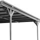 Wiata garażowa z aluminium 3x5m jednospadowy dach z poliwęglanu 6 mm - X-METAL
