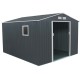 Metalowy domek narzędziowy PLUS 2,8x3,2m szary antracytowy + zestaw kotw mocujących - X-METAL
