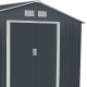 Metalowy domek narzędziowy PLUS 3,3x3,1m antracytowy + zestaw kotw mocujących - X-METAL
