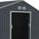 Metalowy domek narzędziowy PLUS 3,3x3,1m antracytowy + zestaw kotw mocujących - X-METAL
