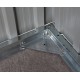 Metalowy domek narzędziowy PLUS 2,7x2,5m szary antracytowy + zestaw kotw mocujących - X-METAL