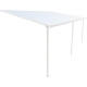 Pergola przyścienna regulowana 4x6,18m z aluminium w kolorze białym - X-METAL