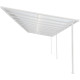 Pergola przyścienna regulowana 4x8,01m z aluminium w kolorze białym - X-METAL