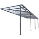Pergola przyścienna regulowana 4x9,85m z aluminium w kolorze szaro-antracytowym - X-METAL