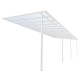 Pergola przyścienna regulowana 4x9,85m z aluminium w kolorze białym - X-METAL