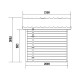 Domek ogrodowy z drewna kompozytowego 28mm ciemnoszary i antracytowy 234x204cm PREMIUM - Woodlife Garden