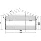 Domek ogrodowy z drewna kompozytowego 28mm ciemnoszary i antracytowy 498x386cm PREMIUM - Woodlife Garden