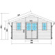 Domek ogrodowy z drewna kompozytowego 28mm ciemnoszary i antracytowy 498x386cm PREMIUM - Woodlife Garden