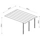 Pergola przyścienna regulowana 4x4,34m z aluminium w kolorze białym - X-METAL