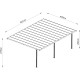 Pergola przyścienna regulowana 4x8,01m z aluminium w kolorze białym - X-METAL
