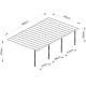 Pergola przyścienna regulowana 4x9,85m z aluminium w kolorze białym - X-METAL