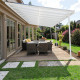 Pergola przyścienna regulowana 4x8,01m z aluminium w kolorze białym - X-METAL