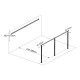 Pergola przyścienna regulowana 4x4,34m z aluminium w kolorze białym - X-METAL