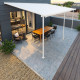 Pergola przyścienna regulowana 4x6,18m z aluminium w kolorze białym - X-METAL