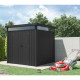 Metalowy domek narzędziowy ze stali ocynkowanej w kolorze ciemnoszarym KOSTO 5,29m² + zestaw kotwiący - X-METAL