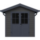 Domek ogrodowy z drewna kompozytowego 28mm ciemnoszary i antracytowy 234x204cm PREMIUM - Woodlife Garden