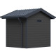 Domek ogrodowy z drewna kompozytowego 28mm ciemnoszary i antracytowy 234x204cm PREMIUM - Woodlife Garden