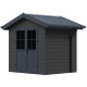 Domek ogrodowy z drewna kompozytowego 28mm ciemnoszary i antracytowy 234x204cm PREMIUM - Woodlife Garden