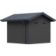 Domek ogrodowy z drewna kompozytowego 28mm ciemnoszary i antracytowy 279x279cm PREMIUM - Woodlife Garden