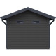 Domek ogrodowy z drewna kompozytowego 28mm ciemnoszary i antracytowy 279x279cm PREMIUM - Woodlife Garden