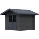 Domek ogrodowy z drewna kompozytowego 28mm ciemnoszary i antracytowy 279x279cm PREMIUM - Woodlife Garden
