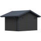 Domek ogrodowy z drewna kompozytowego 28mm antracytowy 384x279cm PREMIUM - Woodlife Garden