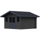 Domek ogrodowy z drewna kompozytowego 28mm ciemnoszary i antracytowy 384x384cm PREMIUM - Woodlife Garden