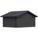 Domek ogrodowy z drewna kompozytowego 28mm ciemnoszary i antracytowy 498x386cm PREMIUM - Woodlife Garden