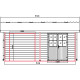 Domek ogrodowy z drewna kompozytowego + taras 28mm czarny 15m² PREMIUM - Woodlife Garden