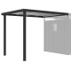 Wiata ze stali ocynkowanej 275x230cm do domku Kosto 5,29m²/6,76m² - antracytowa - X-METAL