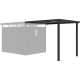 Wiata ze stali ocynkowanej 275x230cm do domku Kosto 5,29m²/6,76m² - antracytowa - X-METAL