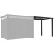 Wiata ze stali ocynkowanej 275x230cm do domku Kosto 5,29m²/6,76m² - antracytowa - X-METAL