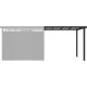 Wiata ze stali ocynkowanej 275x230cm do domku Kosto 5,29m²/6,76m² - antracytowa - X-METAL