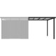 Wiata ze stali ocynkowanej 275x294cm do domku Kosto 8,64m² - antracytowa - X-METAL