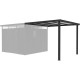 Wiata ze stali ocynkowanej 275x294cm do domku Kosto 8,64m² - antracytowa - X-METAL