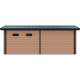 Domek ogrodowy z drewna kompozytowego + taras 28mm imitacja drewna 16,8m² PREMIUM dach jednospadowy - Woodlife Garden