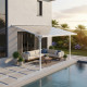 Pergola przyścienna regulowana 3,75x2,55m z aluminium w kolorze białym - X-METAL
