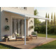 Pergola przyścienna regulowana 3,05x4,36m z aluminium w kolorze białym - X-METAL