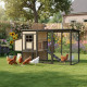 Kurnik z certyfikowanego drewna FSC 200x75.5x103 cm przeznaczony dla 4- 5 kur - pokrycie bitumiczne - Shelty Pet