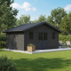 Domek ogrodowy z drewna kompozytowego 28mm ciemnoszary i antracytowy 498x386cm PREMIUM - Woodlife Garden