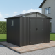 Metalowy domek narzędziowy KOSTO 2,7x2,1 m dach dwuspadowy, stal galwanizowana + zestaw kotw mocujących - X-Metal