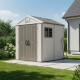 Domek ogrodowy z tworzywa sztucznego HDPE SunLife w kolorze beżowym 4,97m² + podłoga - Jôbu