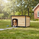 Buda z certyfikowanego drewna FSC 116x76x82 cm dla większych psów - Shelty Pet
