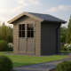 Domek ogrodowy z drewna kompozytowego 28mm ciemnoszary i antracytowy 234x204cm PREMIUM - Woodlife Garden