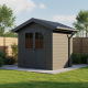 Domek ogrodowy z drewna kompozytowego 28mm ciemnoszary i antracytowy 234x204cm PREMIUM - Woodlife Garden
