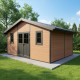 Domek ogrodowy z drewna kompozytowego 28 mm brązowy 498x386 cm PREMIUM - WoodLife Garden