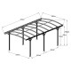 Wiata garażowa z aluminium i poliwęglanu 6mm biała 3x5,8m - X-METAL
